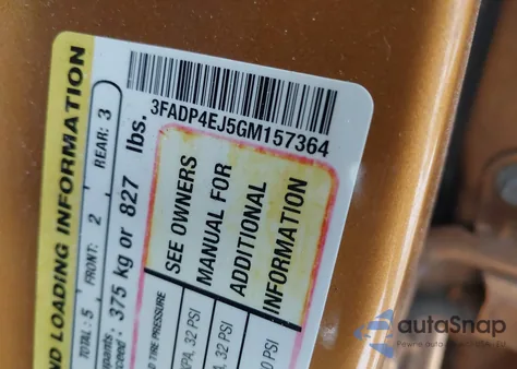 2016 Ford Fiesta Se z USA, uszkodzony, nr VIN 3FADP4EJ5GM157364